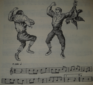 Dansa del Cós de la cordera de la festa major d'Àger. Recollida per Joan Amades. Transcripció musical de Joan Tomàs (AMADES, Joan, 1982. Pg. 583, vol I)